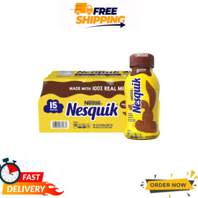 Nesquik Chocolate Milk Beverage, 8 fl. oz., 15 Pack   Rich & Creamy Chocolate