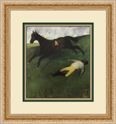 Edgar Degas Fallen Jockey Custom Framed Print 