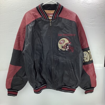 49ERS Carl Banks XXL Leather Jacket G3 VTG | eBay