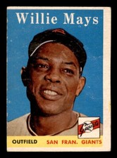 1958 Topps Baseball #5 Willie Mays VG