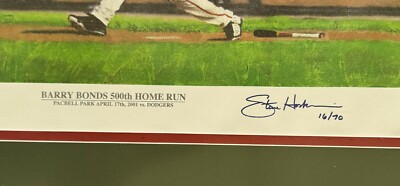 BARRY BONDS SIGNED 500 HOME RUN FRAMED LITHOGRAPH | eBay