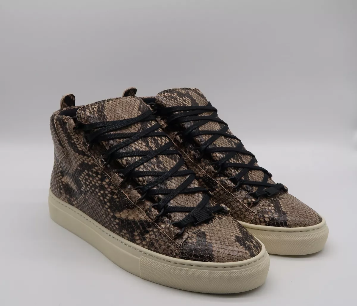 BALENCIAGA Pelle S. Gomm Python Leather Sneakers Men&#039;s Size x New |