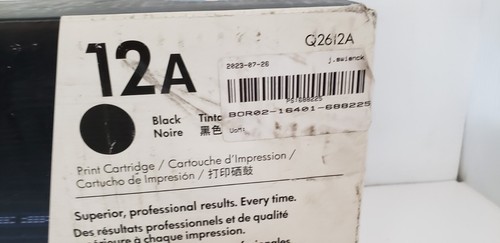 HP 12A Q2612A LASERJET BLACK PRINT TONER CARTRIDGE, NIB - Picture 2 of 5