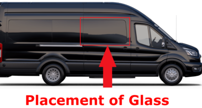AM Auto Ford Transit Connect Passenger Half-Slider Glass