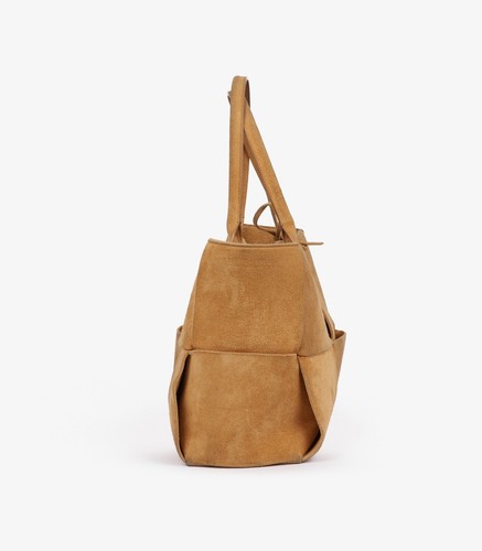 Bottega Veneta Tasche Camel Suede Intrecciato Medium Arco - Bild 6 von 11
