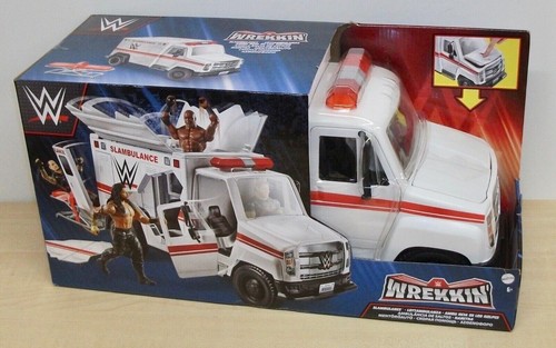 WWE Wrekkin' WRESTLING SLAMBULANCE Ambulanza per Action Figure Mattel NEW 2025 - Imagen 4 de 8