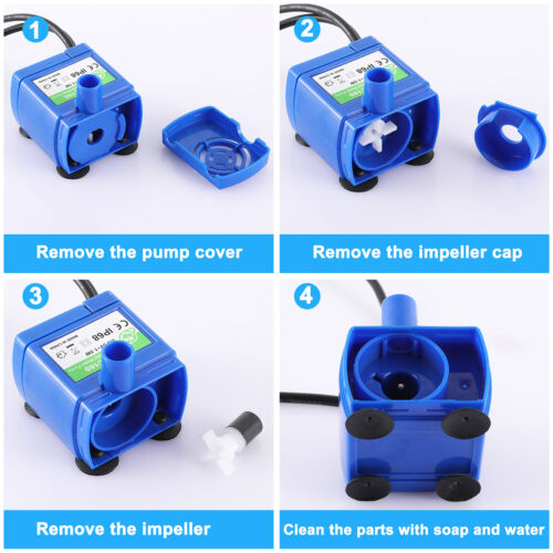 Electric LED Cat Pet Water Feeder Drink Fountain Pump USB Plug Motor Replacement - Picture 13 of 17