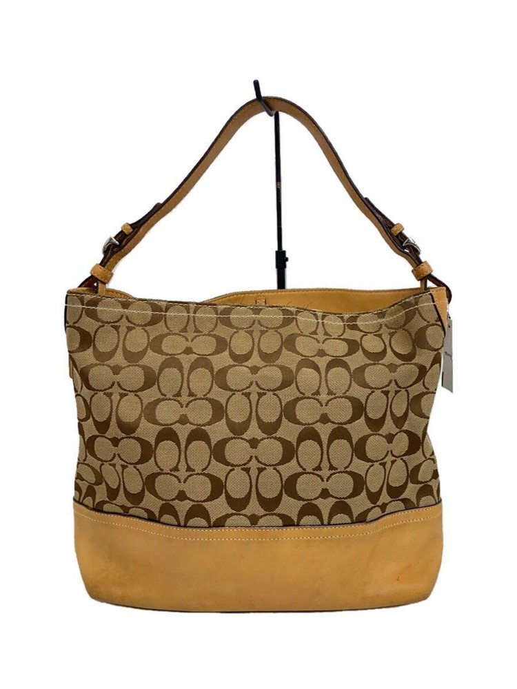 COACH shoulder bag canvas Beige 2156 Used