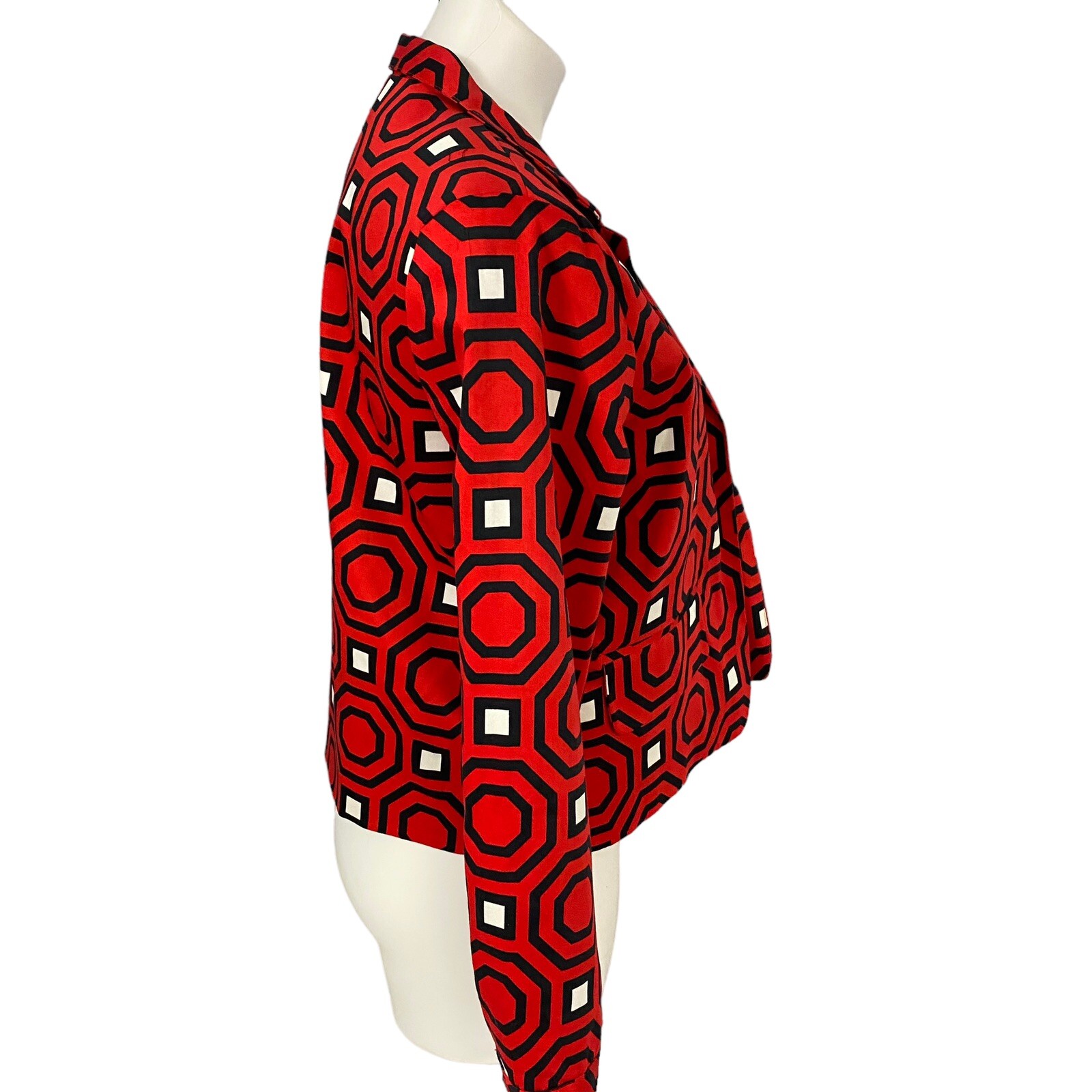 Patrick Christopher Womens Blazer PL Red Geometri… - image 9