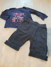 Girls 9-12 Months cat top & velvet Shorts bridge outfit Summer bundle next Day