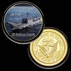 U.S. United States Navy | USS Barbour County LST-1195 | Gold Plated Coin