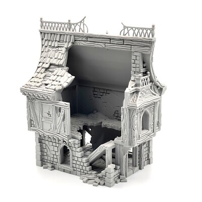 Misty Hollow Ruined House 28mm-32mm Scale Building for Frostgrave, Mordheim, D&D