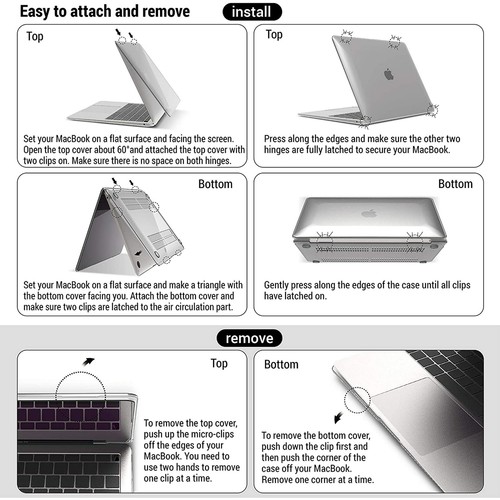 Etui IBENZER do MacBooka Pro 13 15 cali z pokrowcem klawiatury + ochraniacz ekranu - Zdjęcie 39 z 214