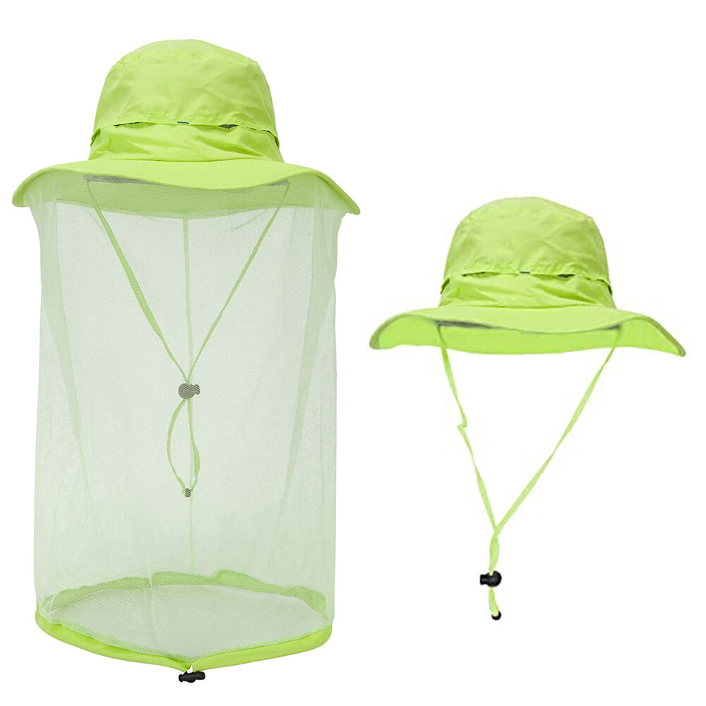 Men Mosquito Head Net Hat Bugs Netting 