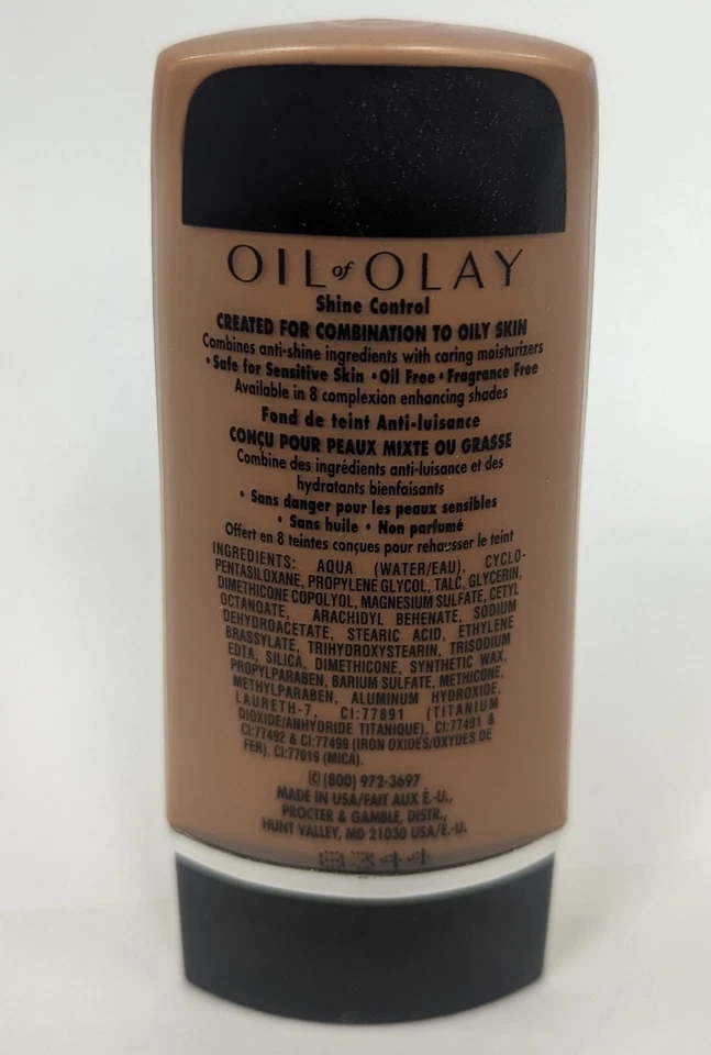 LOT OF 3 - OIL OF OLAY SHINE CONTROL FOUNDATION 86 DEEP BEIGE 1.1FL OZ - Image 2 of 3
