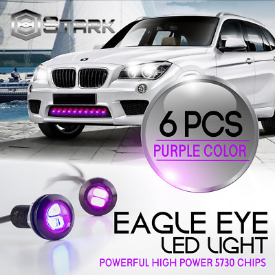 Eagle Eye 18mm 5730SMD High Power PURPLE LED Fog Light DRL Backup Signal - 6PCS