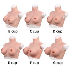 IMI B-G Cup Silicone Breast Forms Crossdresser Fake Boobs Realistic Skin Texture