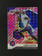 2021 Panini Mosaic - Variations AFC Mosaic Prizm #222 Lamar Jackson Pink Camo