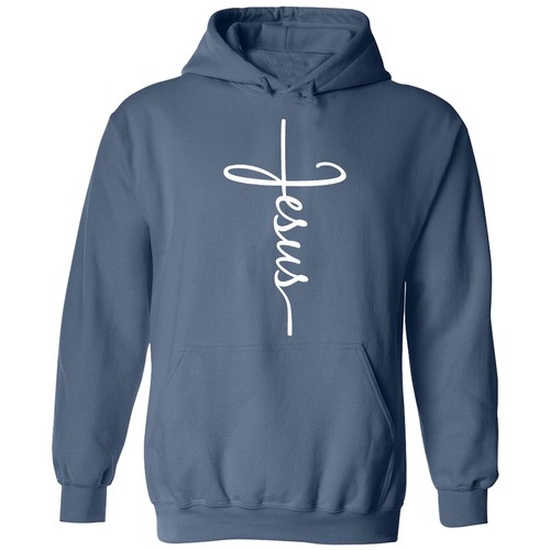 JESUS Cross Unisex HOODIE Sweatshirt Christian Religious Faith Disciple Church - Picture 14 of 21