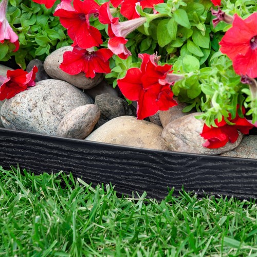 2.5" Tall Wall No-Dig Landscape Edging Kit - 100 Foot, Black - Picture 4 of 7