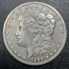 1890-CC Morgan Silver Dollar $1 Carson City VF Very Fine Details
