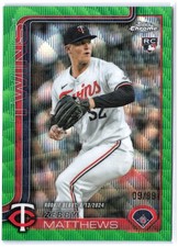 Zebby Matthews Rookie (RC) Green Refractor #/99 2025 Topps Chrome Update
