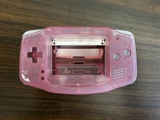 AUTHENTIC OEM used clear pink Nintendo Game Boy Advance shell- FAST SHIPPING