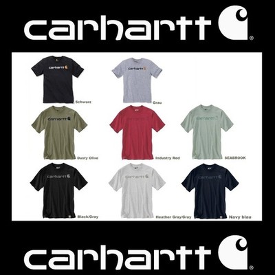 CARHARTT WORKWEAR Kurzarm T-Shirt 103361 schwarz / grau / olive Logo RELAXED FIT