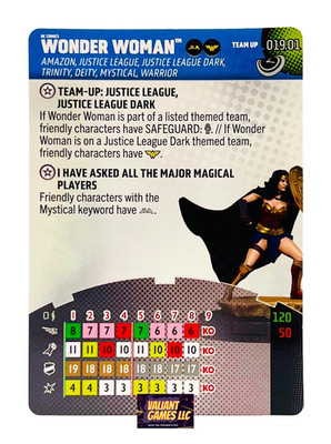 DC Heroclix Wonder Woman #019.01 Team Up Card Masters of Time Set