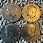 1971 - 1972 -1973 -1974 - P  / KENNEDY HALFS / ( 4 COINS ) CHEAP / CHECK IT OUT5