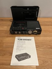 Sony Cassette-Corder TCM-5000EV - Tested  Working/See Video - w/ Case  Manual
