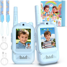 Video Walkie Talkies for Kids, 2 Pack Facetime Walkie Talkies with HD Camera  V