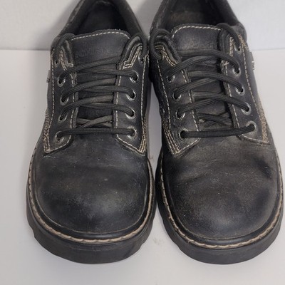 Skechers Parties Mate Shoes Womens 7 Black Suede Chunky Lug Y2K