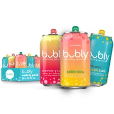 Sparkling Water, 3 Flavor Variety Pack (Bellini, Strawberry Sunset, Coconut Pine