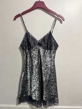 Ambrielle Animal Print Lace Slip Woman s Size Medium