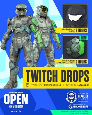 Halo Infinite - Dreamhack Birmingham - Acid Punch Armor + MORE - Twitch Drops