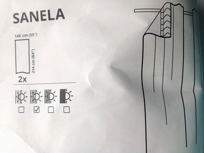 NEW IKEA SANELA Room Darkening Curtains Cotton VELVET U Pick Color**See Length**
