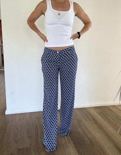 Miu Miu Prada Trousers SS2017 Crepe Print Excellent Condition Designer 10