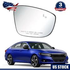 For Honda Accord Mirror Glass Passenger Right Side Heated Blind Spot  2018-2022