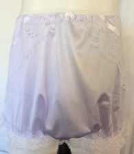 ORCHID Nylon Tricot LACY Bubble Bloomer  SISSY PANTY 2 LAYER 27-42 Waist