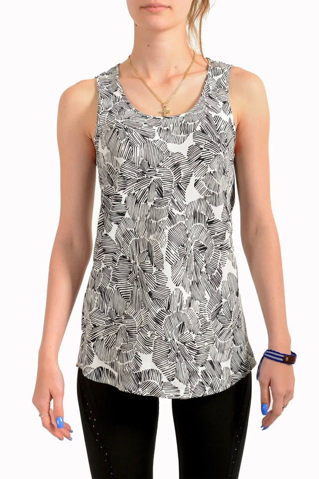 Hugo Boss Women's "Inolea" Geometric Print Tank Top Sleeveless Blouse Top