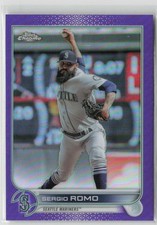 Sergio Romo 2022 Topps Chrome Update Purple Refractor Seattle Mariners #USC25