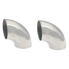 2 PCS Elbow Exhaust Tubing Stainless Steel Mandrel Elbow 90 Degree Exhaust 