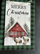Rustic Christmas Holiday Farmhouse Merry Christmas Sign