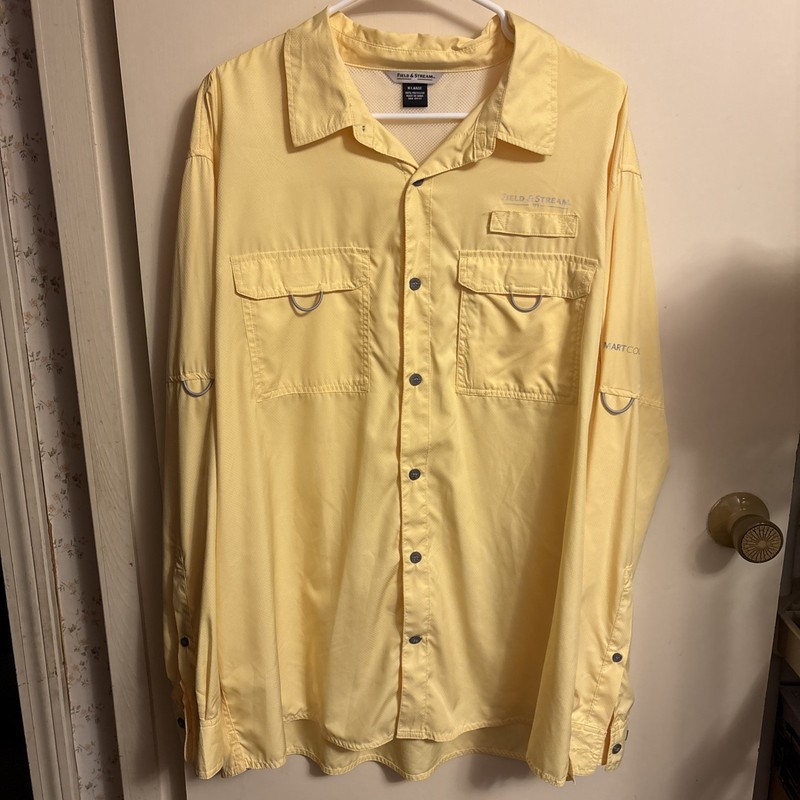 Men’s Field & Stream XL Yellow Smart Cool Long Sleeve Shirt