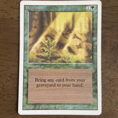 Magic: The Gathering - Regrowth - Revised - lightly played, excellent condition!