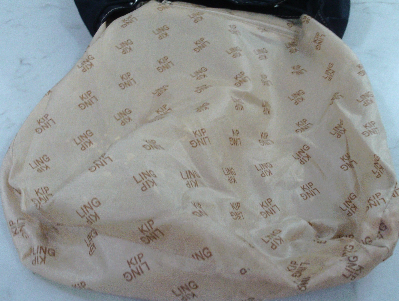 Kipling  Black  Medium Crinkle Backpack Bookbag D… - image 7