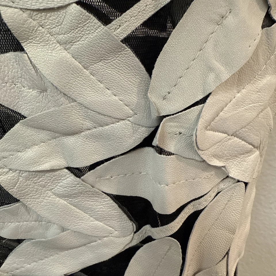 Colete túnica de couro folha e malha por Belgian Francis veja as medidas - Imagem 3 de 4