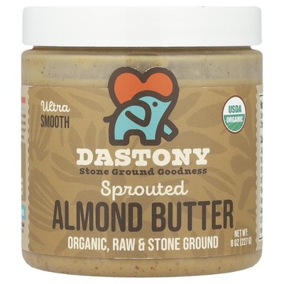 Organic Sprouted Almond Butter, Ultra Smooth, 8 oz (227 g)