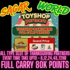 1x Slot Time Take Upto-72 HR  Toyshop partner event (mono_poly go Sticker)⭐